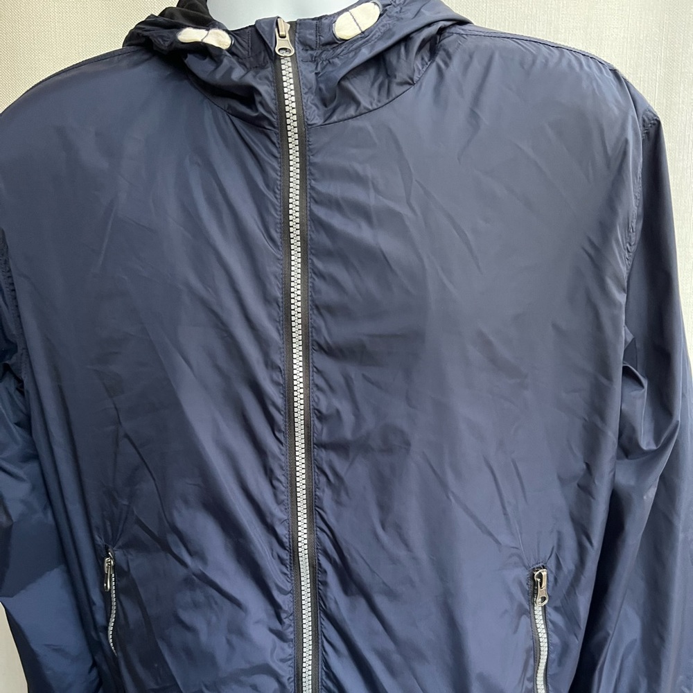New Men’s “Sovereign Codes Los Angeles” Blue Hooded Windbreaker